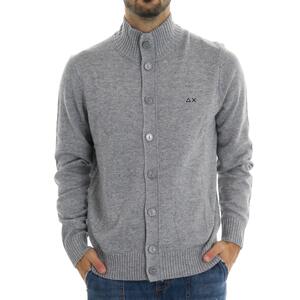 MAGLIA CON BOTTONI GRIGIO